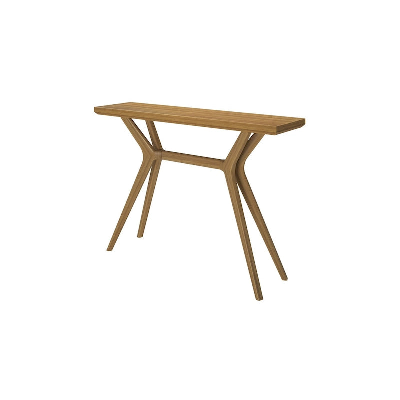 Table console à pieds croisés de 46", en pin massif