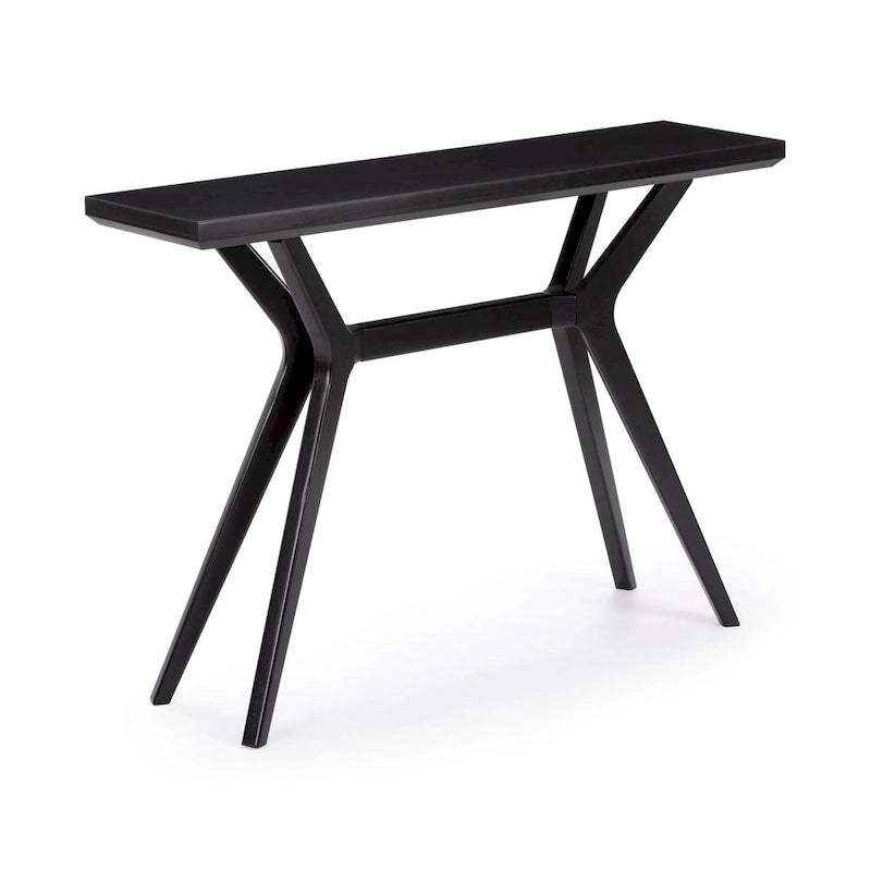 Table console à pieds croisés de 46", en pin massif