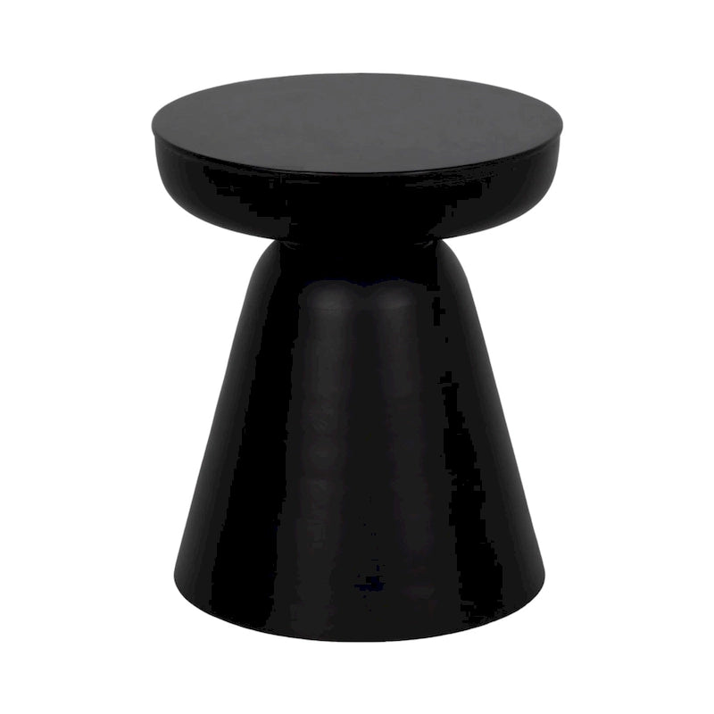 Table d'appoint ronde en bois d'acacia avec base conique, 16" x 19"
