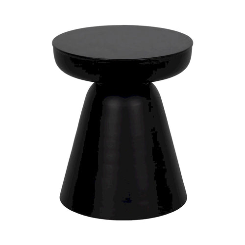 Table d'appoint ronde en bois d'acacia avec base conique, 16" x 19"