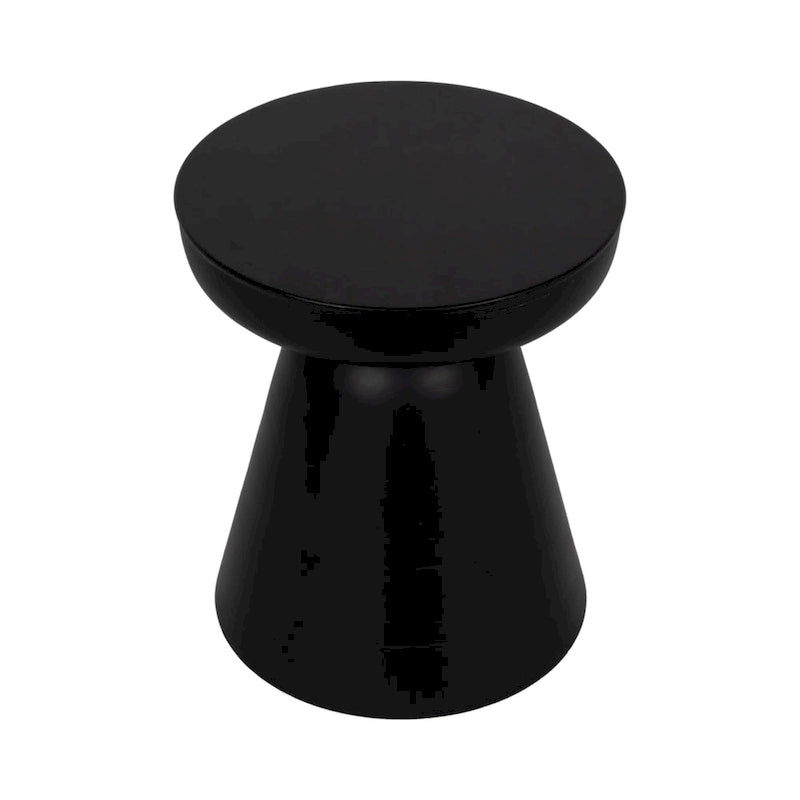 Table d'appoint ronde en bois d'acacia avec base conique, 16" x 19"
