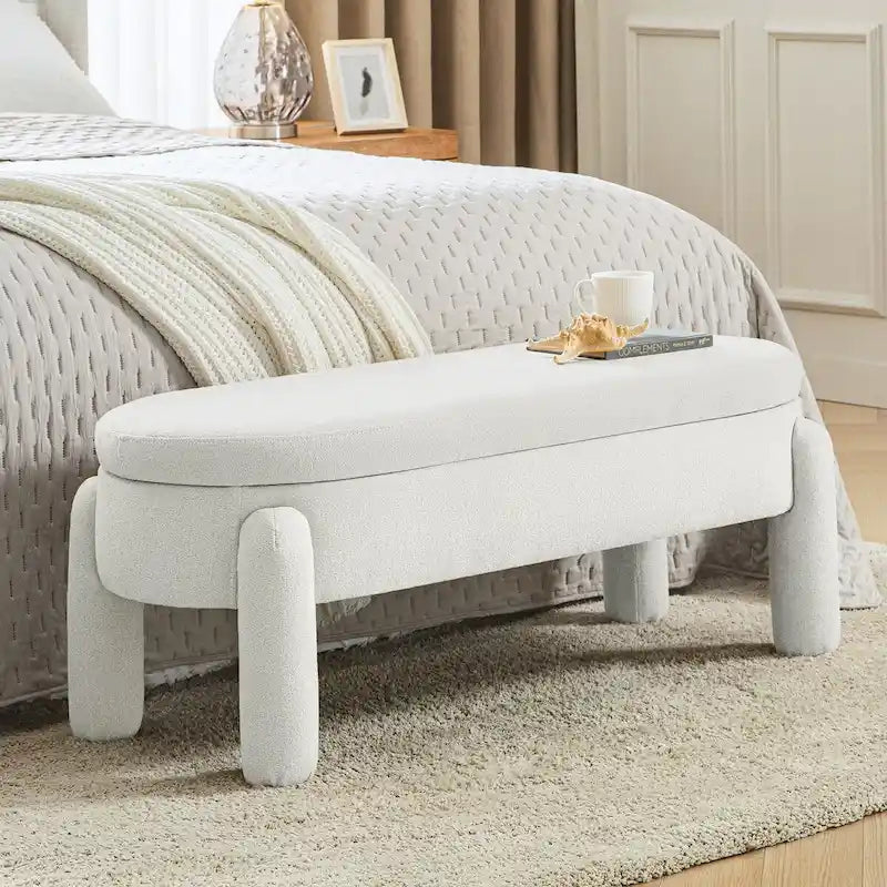 Banc de rangement moderne avec couvercle à charnière