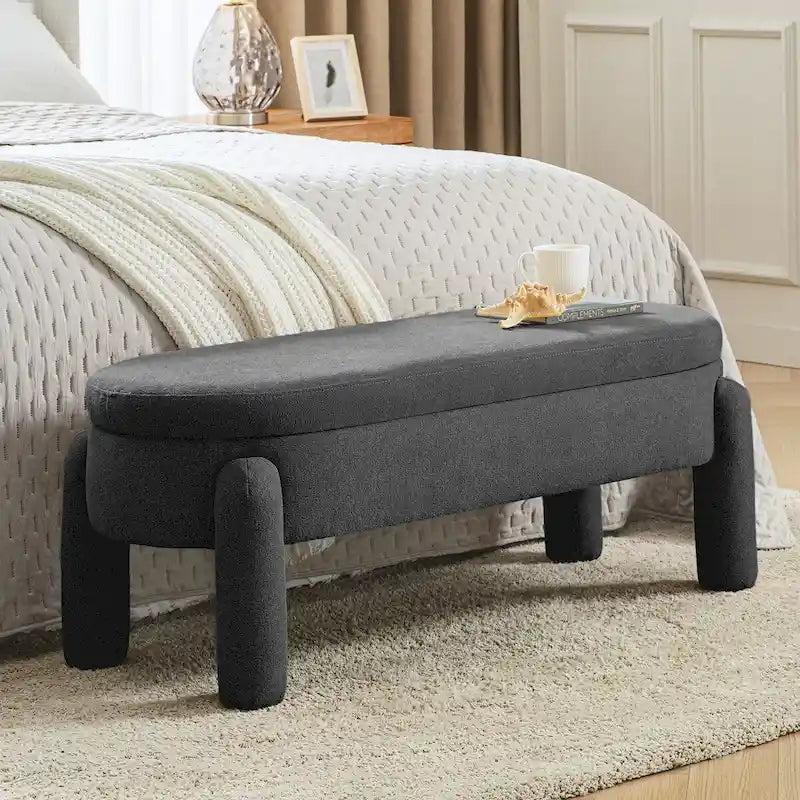 Banc de rangement moderne avec couvercle à charnière
