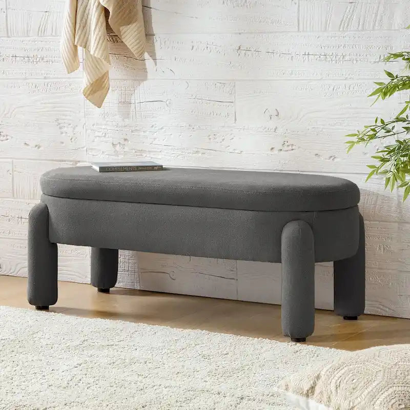 Banc de rangement moderne avec couvercle à charnière