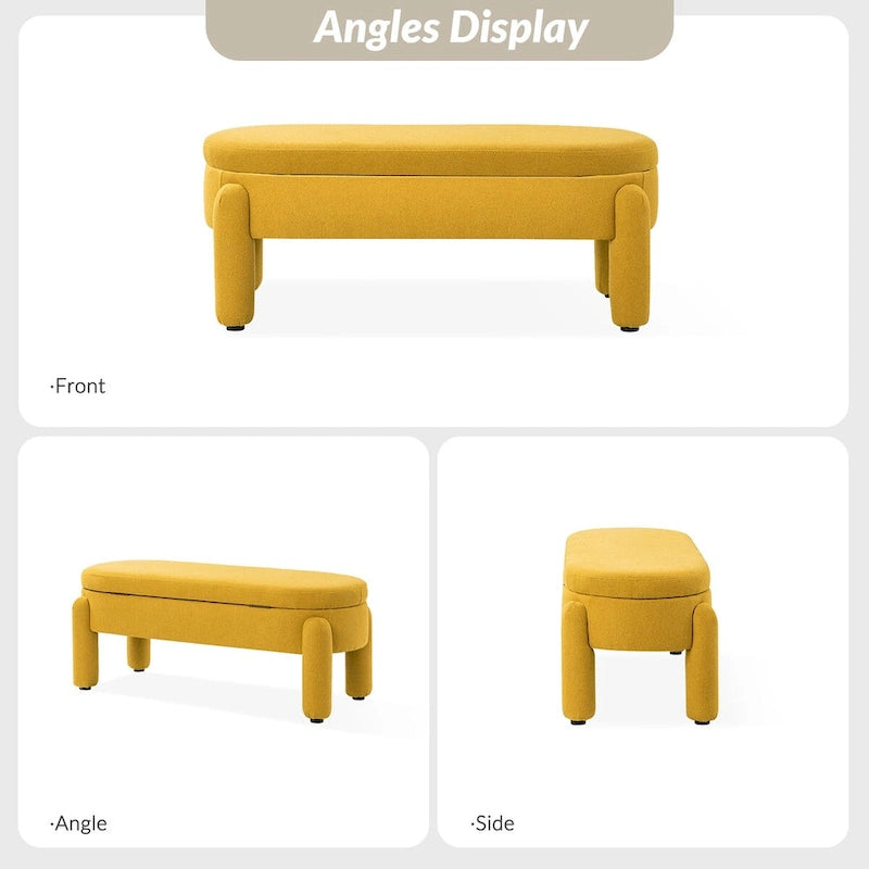 Banc de rangement moderne avec couvercle à charnière