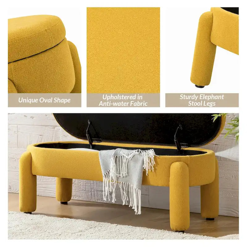 Banc de rangement moderne avec couvercle à charnière