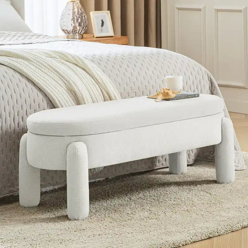 Banc de rangement moderne avec couvercle à charnière